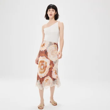 2021 Letné Sukne Ženy Čipkou dekorácie na Vysokej pás elegantné Módne bežné Vintage sukne Žena jupe longue femme