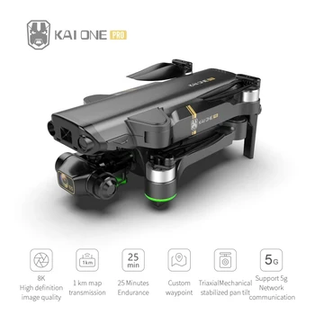 KAIONE GPS Drone 8K Dual Camera 5G Wifi 3-Os Gimbal Letecké Fotografie Striedavý Motor Skladacia Quadcopter RC Vzdialenosti 1,2 KM
