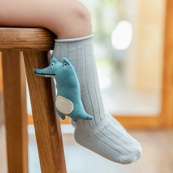0-3Y Nové Zero-Line Voľné Ústa Vysoké Baby Deťom Dlhé Ponožky Dvojitej Ihly Veľká Bábika Polovice Trubice Ponožky