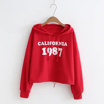 2019 Karajuku BF College Ženy Plodín Top California 1987 Módne Streewear Mnohých Farbách Kvapka Loď Mikiny, Mikiny Pulóvre