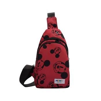 Disney 2021 mickey mouse dievča, chlapec messenger taška cez rameno Módne cartoon Mickey pás taška Minnie canves hrudníka taška