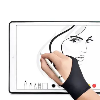 Fialová 2 Prst Anti-zablokovať Rukavice,tak Na Pravej A Ľavej Strane Umelec Kreslenie Pre Akýkoľvek Grafický Nákres Tablet