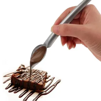 Deco Čokoláda Lyžice Potravín Písať Pero Čokoláda Zdobenie Nástroje Tortu Formy Krém Pohár, 