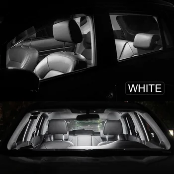 8pcs Biela, Canbus Auto LED Žiarovky Interiéru, špz Svetla Kit Pre 2016 2017 2018 Renault Megane IV 4 MK4 batožinového priestoru Zrkadlo, Lampa