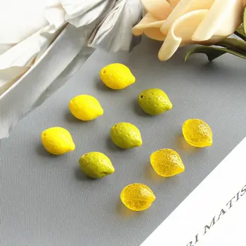 Ovocie Série Citrón Prívesky Žlto-zelený Citrón Akryl Charms Prívesky Pre Ženy DIY Náušnice Šperky, prívesok na Príslušenstvo 1PC