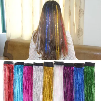 Farebné Dlhé Rovné Syntetické Vlasy Rozšírenia Čistý Klip V Jednom Kuse Lišty 50 Cm Hairpiece Pre Ženy