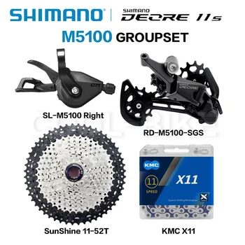 Shimano Deore M5100 1x11 Rýchlosť, motocykle Sada 11 rýchlosti právo radiacej páky RD KMC Reťaz CN CS svitu kazeta 46T 50T 52T
