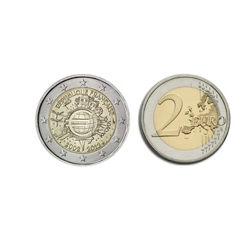 Taliansko 2012 10. Výročie Mene Vydanie 2 Euro Pamätné Mince Unc Reálne Skutočné Pôvodných Mincí