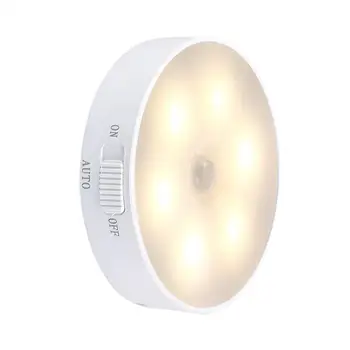 LED Senzor Pohybu Svetelný Nočné Svetlo USB Nabíjateľné Senzor, Spálne, Skrine Svetlo Bezdrôtový Energeticky úsporné Telo Indukčné Lampy Hot