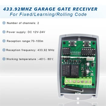 Motorline MX4SP DSM RCM Alutech AN-Motory NA-4 Diaľkového Ovládania 2 kanál 433.92 MHz Gate Control Garáž Príkaz