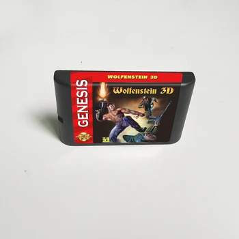 Wolfenstein 3D - 16 Bit MD Hra Karty pre Sega Megadrive Genesis, Video Herné Konzoly Kazety