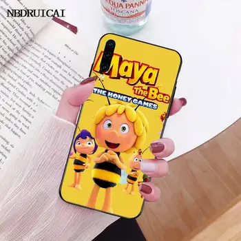 NBDRUICAI Maya Bee Black Soft Shell Telefón Prípade Capa pre Huawei P20 P30 P9 P10 P8 Mate 20 10 Pro Lite