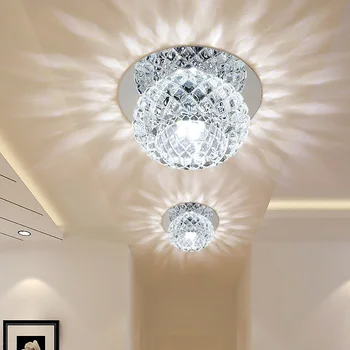 Moderné LED Stropné svietidlo Crystal 5W Domova Obývacia Izba Stropné Svetlá Chodba Svetlo Uličkou Osvetlenie Nočné Lampy WF