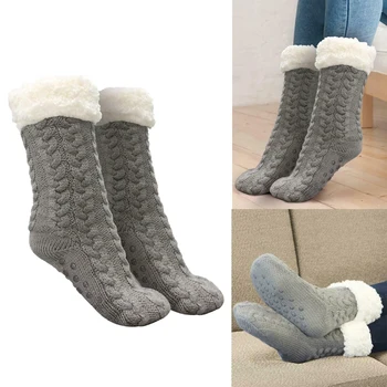 Ženy, Mužov Ponožky Zimné Unisex Papuče Ultra-Plyšové Fleece Anti-Slip Grip Teplé Super Mäkké Vysokej Kvality Hot Predaj Bielizeň