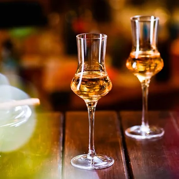 100ml Crystal Fire Whisky Sklo Tvorivé bezolovnaté Tulipán Pohárov na Víno, Svadobné Party Šampanské Fire Bar Nápojové sklo, 2 ks