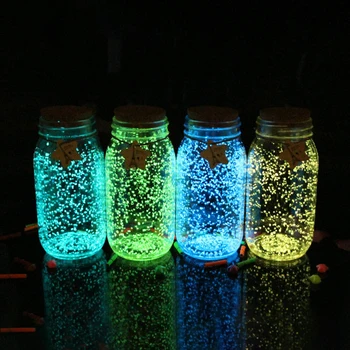 Svietiť V Tme 10g Svietiace Party DIY Svetlé Noctilucent Piesku Farba Star, ktorí Chcú Fľaša Fluorescenčné Častice Dieťa Darček
