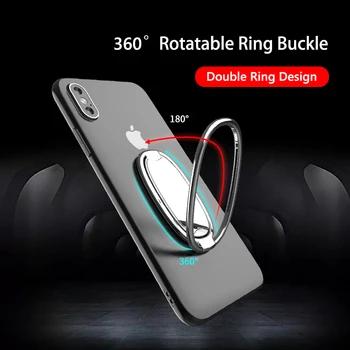 360 Stupeň Otočiť Magic Nastaviteľné Skladacia Dvojitý Krúžok Prst Stojan Na Mobilný Telefón Magnetické Auta, Držiak, Stolnému Stojanu Držiteľ