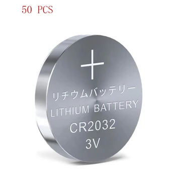 Nové 50Pcs 3V CR2032 Lítiová gombíkovú Batériu BR2032 DL2032 CR2032 Tlačidlo okrúhlu BatteriesFor Hodinky hodiny kalkulačka