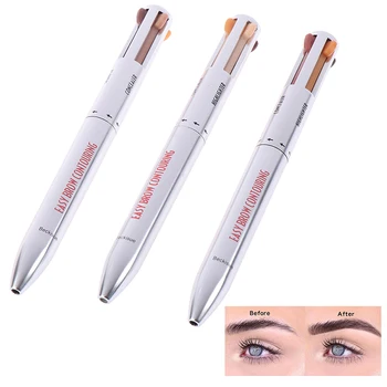 Obočie Ceruzka 4 V 1 Nepremokavé Kreslenie Oko Obočie Ceruzka Dlhotrvajúci Jednoduché Farba Obočia Pero Ženy Make-Up, Kozmetické Nástroj