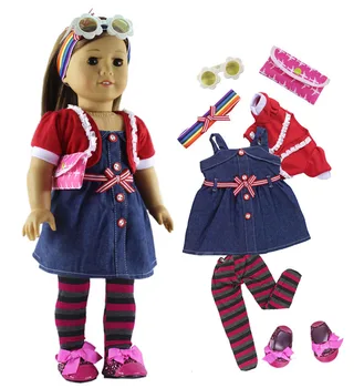 1 Nastavte Bábiky Oblečenie Oblečenie, Oblečenie/taška/ponožka/pančucháče/obuv Mnohých Štýl pre Výber Módne oblečenie pre 18-palcové American Doll