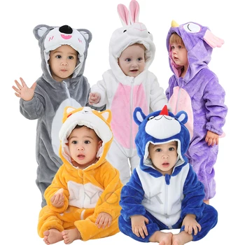Zimné Detské Oblečenie Panda Novorodenca Oblečenie, Baby, Dievčatá, Chlapcov Romper Dojčenské Oblečenie Jumpsuit Batole Detské Súpravy Steh Pyžamá