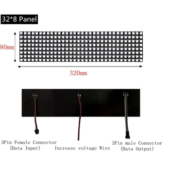WS2812B RGB 5050 SMD Flexibilné 8x8 8x32 16x16 Pixelov Panel Matrix Displej WS2812 IC Led Modul Individuálne Adresovateľné DC5V