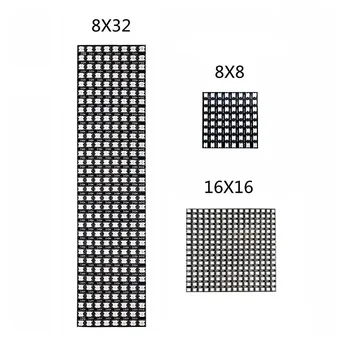 WS2812B RGB 5050 SMD Flexibilné 8x8 8x32 16x16 Pixelov Panel Matrix Displej WS2812 IC Led Modul Individuálne Adresovateľné DC5V