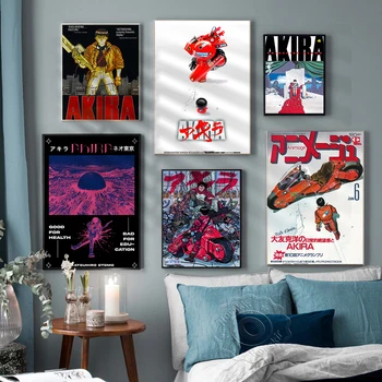 Japonské Anime Film Akira Plagát Deti Miestnosti Dekorácie Darček Červená Boj proti Wall Art Plátno Obrázok pre Deti Spálňa Dekoratívne