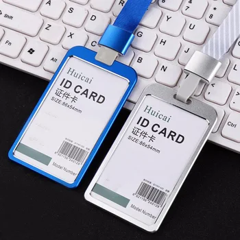 Zliatina hliníka Karty Kryt Muži Ženy Pracovného Názov Karty ID Odznak Prídavné Kovové Prípade Kreditnej Karty, Držiak Tašky Protector