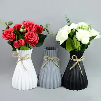 Moderné Plastové Vázy Európskej Anti-keramické Kvetinové Vázy Svadobné Dekorácie Ratan-ako Nezničiteľný Jednoduchosť Kôš Usporiadanie