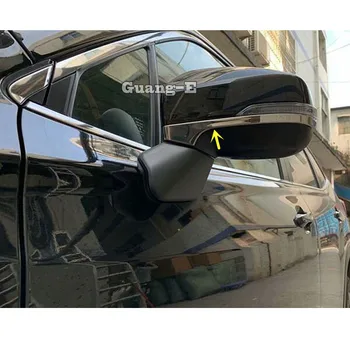 Pre Subaru Forester 2018 2019 2020 2021 ABS Chrome Späť Spätné Spätné Bočné Zrkadlo Pásy Cover Stick Výbava Panel Lampa 2 ks