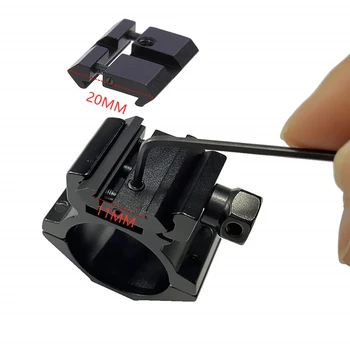 11 mm úzko spájat do 20 mm Picatinny Weaver Nízky Profil modul Snap-in Železničnej Adaptér pre Puška Rozsah Red Dot Baterka