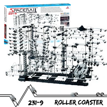 7000cm Železničnej Vysokej Úrovni 9 Výzvou Mramor Spustiť Roller Coaster Elektrický Výťah Model Budovy Chlapcov, Hračky Rolling loptu Socha