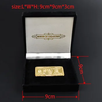 Pozlátené Dolárov Pamätné 100 USD Dolár Kovové Mince, Zlatý Bary Zlato Antické Zbierky s darčekovej krabičke