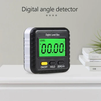 Digitálna Úroveň Inclinometer Box Rozchod Mini Uhlové Pravítko Meter Finder Uhlomeru Base Malých Elektronických Uhlomeru Merací Nástroj