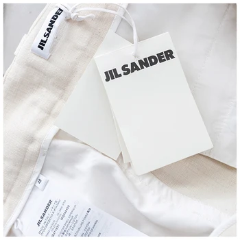 Letné nové JIL SANDER minimalistický bielizeň bavlna trakmi, mužov, žien vrecku bežné pláži nohavice voľné ostrihané marhuľový krátke nohavice