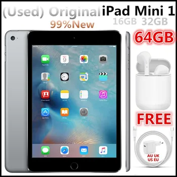 (Používaný iPad,99%Nových)Originálny Apple iPad Mini 1 16GB 32GB 64GB Wifi, ios 9.35, funkčnom Stave,FREE Bluetooth Slúchadlá.
