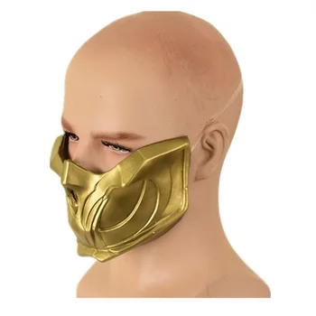 Mortal Kombat 11 SCORPION Cosplay Maska Latexová Vyrobené Vysoko kvalitné Žltá Farba Scorpion Masky Halloween Cosplay Rekvizity