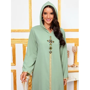 Kaftane Marocain Abaya Dubaj Turecko Islam Kaftan Moslimských Hidžáb Oblečenie Afriky Šaty Pre Ženy Župan Arabe Musulman Djellaba Femme
