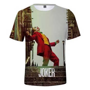 Letné Najnovšie Joker Mužov Klaun Tvár Bežné Mužské tričko 3D Vytlačené T Tričko Fashion Joker Zábavné Tričká Topy