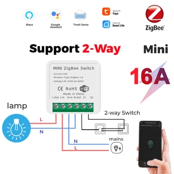 DIY Tuya ZigBee 3.0 Smart Light Switch Relé Dve Spôsob Kontroly Modul Pracovať S Alexa Domovská stránka Google Smart Home Smart APP Život
