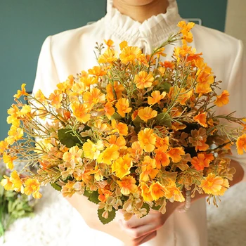 1 Kyticu Umelých Čerešňové Kvety Falošné Kvety, Vianoce Domov Svadobná Dekorácia Umelé Kvety, Živé Umelé Kvety