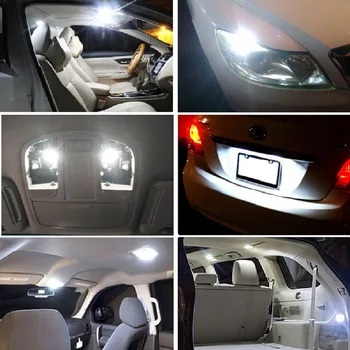 10x T10 W5W LED Žiarovky 168 194 6000K-Biele Auto, vnútorné Osvetlenie, Signalizačné Lampy Dome Svetla na Čítanie pre Volkswagn VW Passat B6 B5 Caddy
