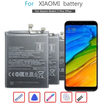 Bezplatný Nástroj 2020 pre Xiao Redmi 5 Plus Batérie BN44 4000mAh pre Xiao Redmi 5 Plus Vysoko Kvalitné BN44 Náhradné Batérie Telefónu