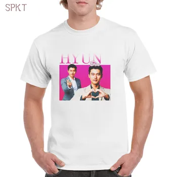 Hyun Bin Bavlna Star t shirt Písmená Mladých Top Vysoká Kvalita Mäkké Pekný Nadrozmerné Gradient Žena/Muž T-Shirt Estetika