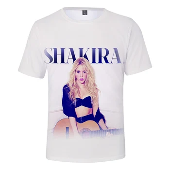 Shakira 3D Vytlačené T-shirts Ženy/Muži Móda Letné Tričká Krátky Rukáv Hot Predaj Bežné Streetwear Oblečenie