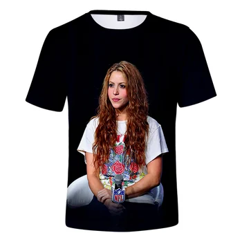 Shakira 3D Vytlačené T-shirts Ženy/Muži Móda Letné Tričká Krátky Rukáv Hot Predaj Bežné Streetwear Oblečenie