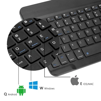 SAMTIAN Mini Klávesnica Bezdrôtová Bluetooth Klávesnica, Podpora Windows Android ios Systém Pre ipad Telefón, Tablet Darček stojan Tabletu