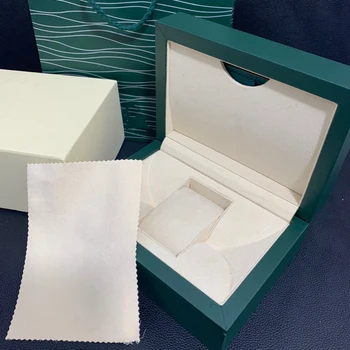 Továrne, Dodávateľom, Luxusné Značky Green so Pôvodné Drevené Hodinky Box Papiere Karty Peňaženky Boxy Prípadoch Náramkové hodinky AAA Hodinky