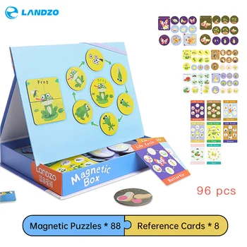 Landzo 3d Puzzle pre Deti, Vzdelávacie Hračky Magnetické Pole Montessori PARY Tvorivosti Rompecabezas Quebra Cabeca